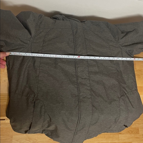 L. L. Bean grey fleece lined winter jacket ski parka with hood women’s size L - Picture 10 of 16